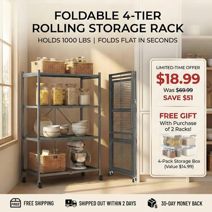 Ready to Use! 360° Rotating Storage Shelf for Efficient Organization