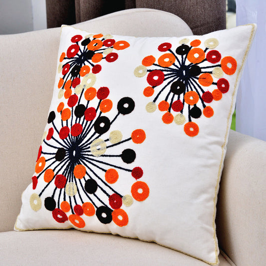 Home Textile Pastoral Clan Style Cotton Embroidered Pillow