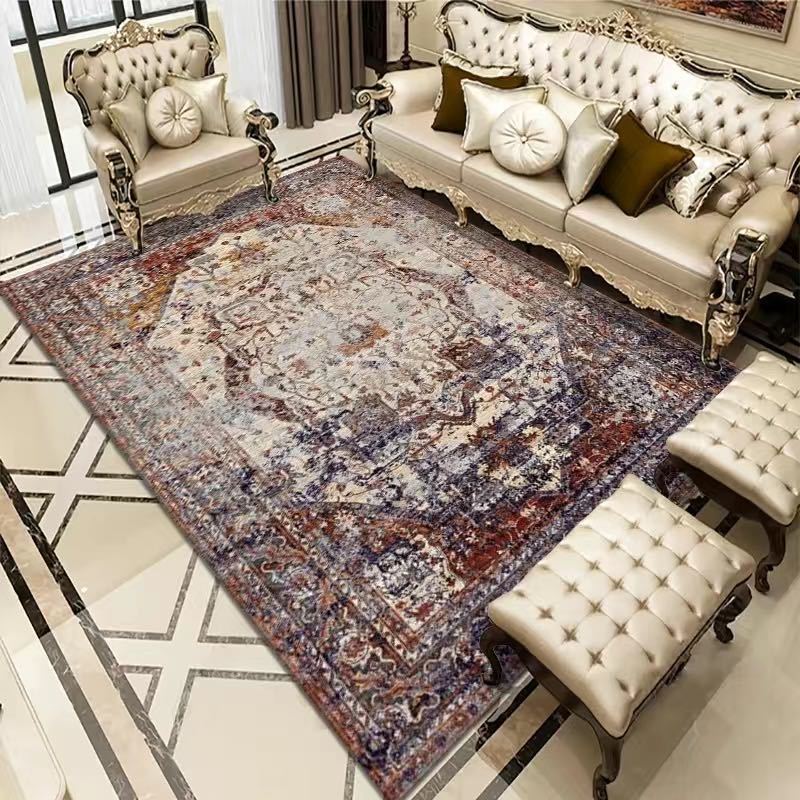 Vintage Bohemian Carpet for Living Room Rectangle Area Soft Non-Slip Study Mats