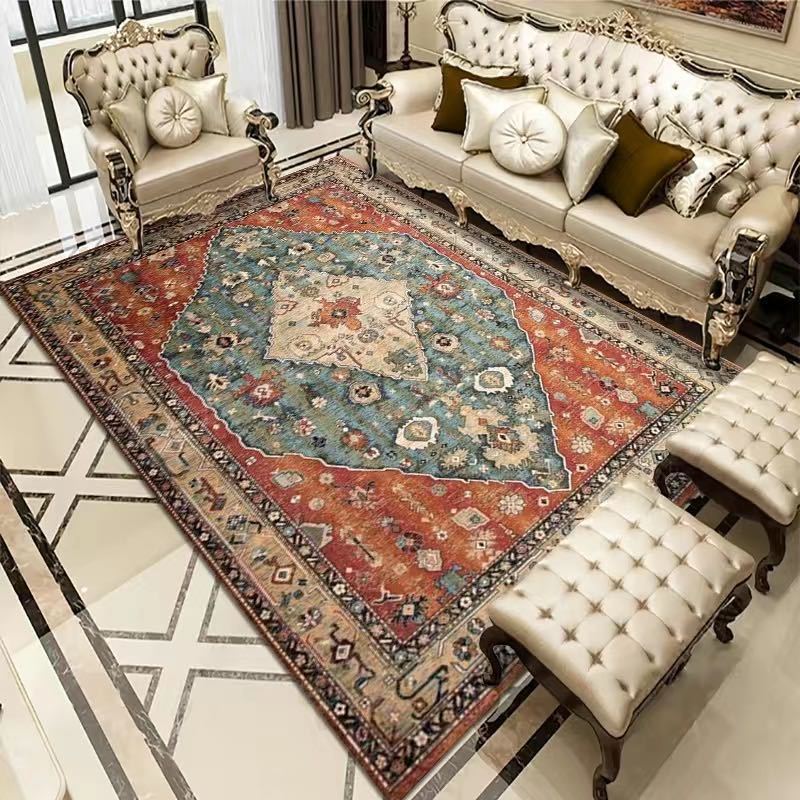 Vintage Bohemian Carpet for Living Room Rectangle Area Soft Non-Slip Study Mats