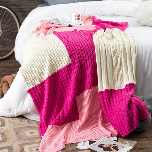 Creative Knitting  Splicing Blanket Textile