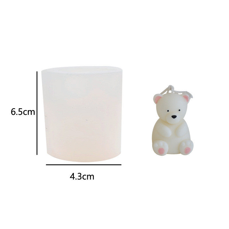 3D Size Bear Fragrance Candle Mold