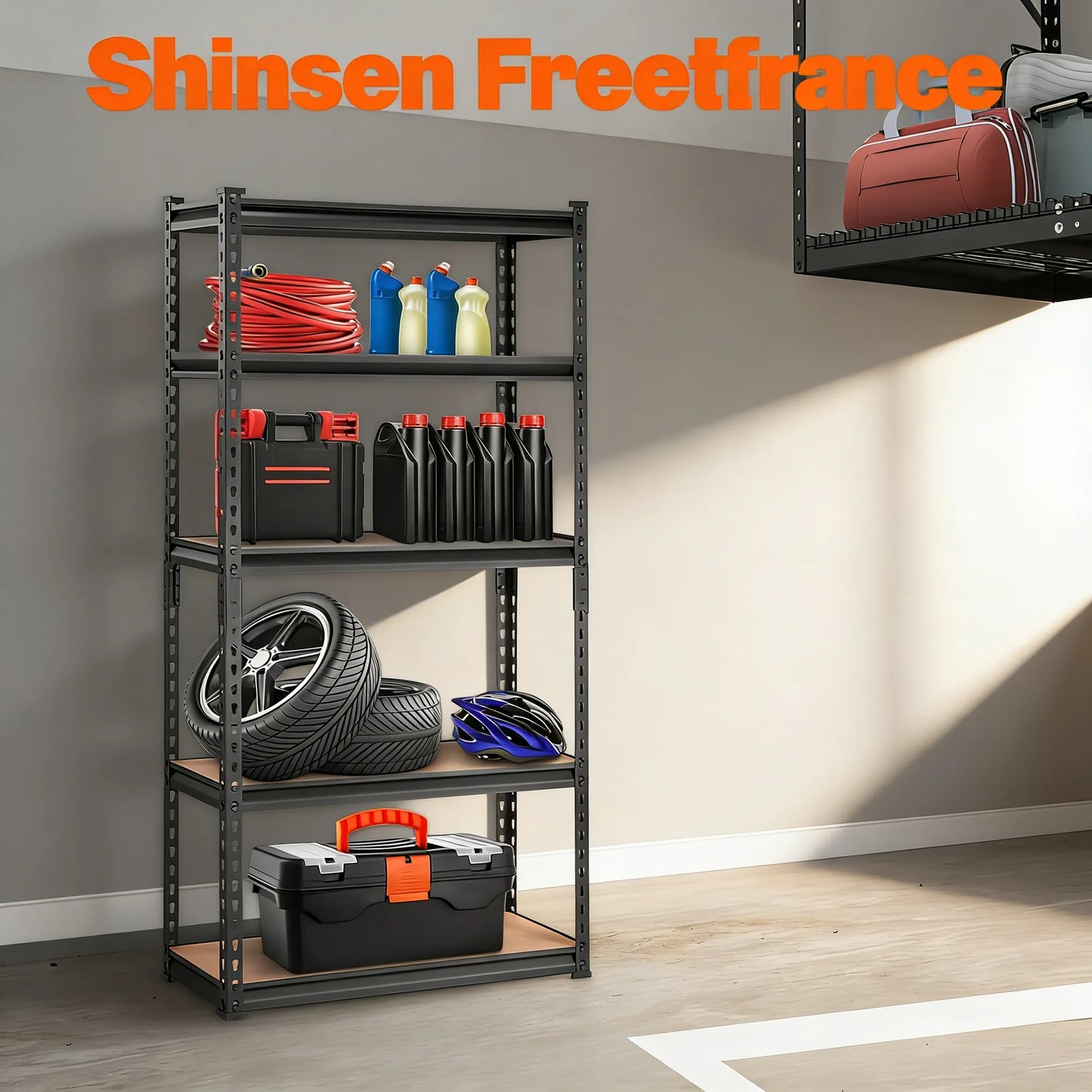 5-Tier Heavy Duty Storage Rack, 2000lbs Capacity & Adjustable