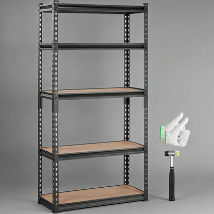 5-Tier Heavy Duty Storage Rack, 2000lbs Capacity & Adjustable