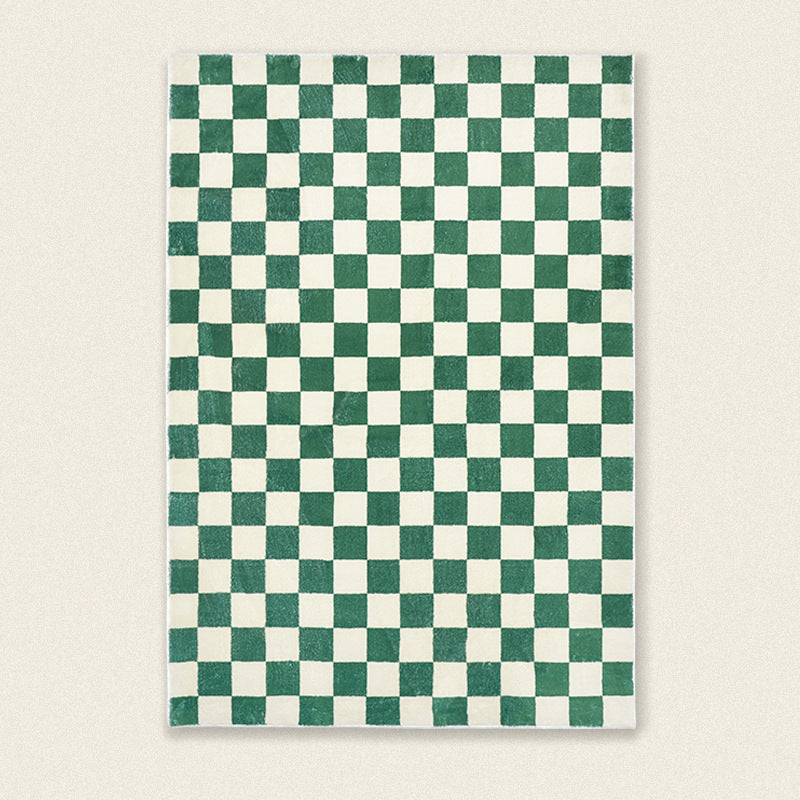 Retro Classic Checkerboard Vertigo Living Room Rug