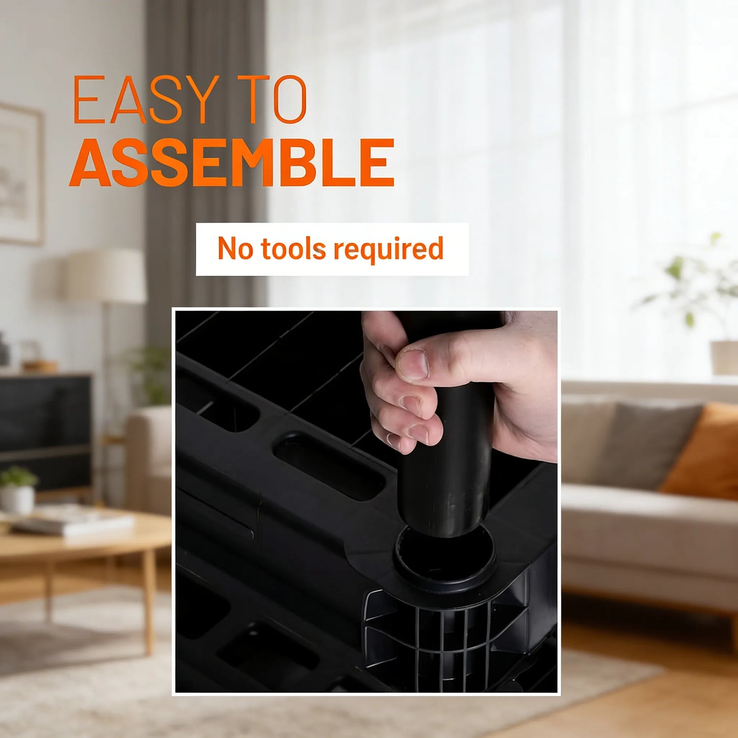 200lb Capacity Plastic Shelving Unit, 4 Tiers Spacious Design, Easy Setup for Closet, Garage & Home Organization