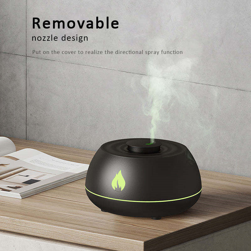 Flame Humidifier Aromatherapy Diffuser 7 Colors Light