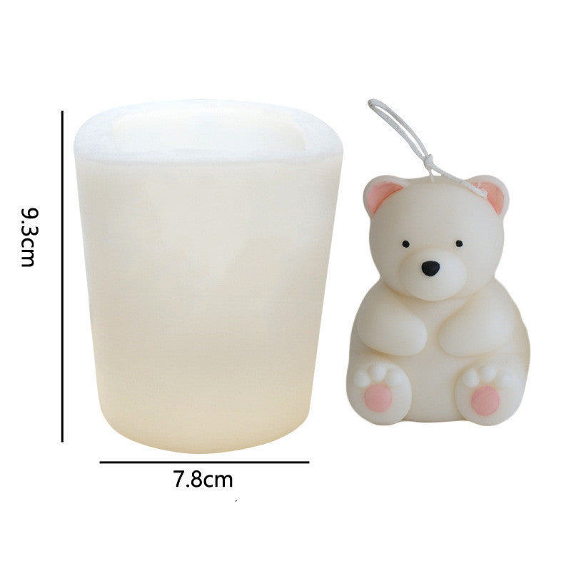 3D Size Bear Fragrance Candle Mold