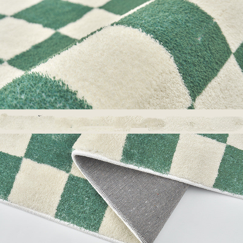 Retro Classic Checkerboard Vertigo Living Room Rug