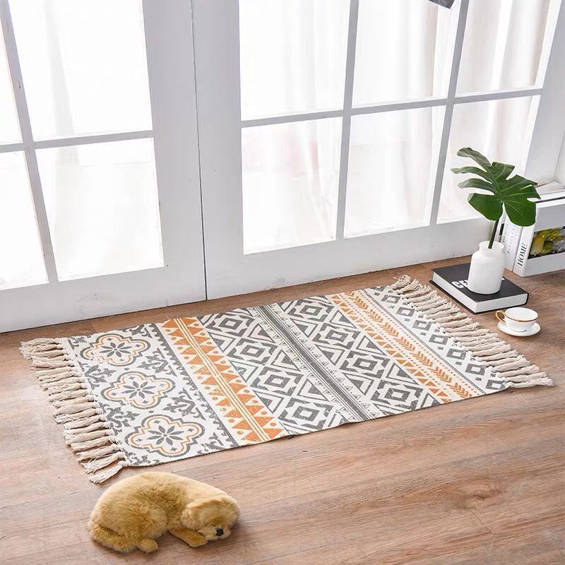 Scandinavian Style Linen Cotton Rug