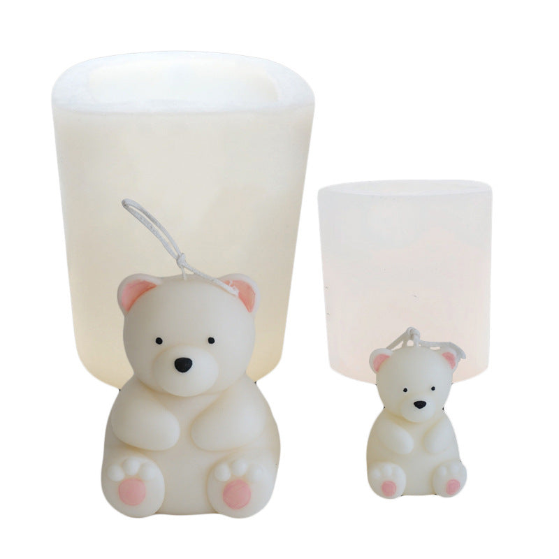 3D Size Bear Fragrance Candle Mold