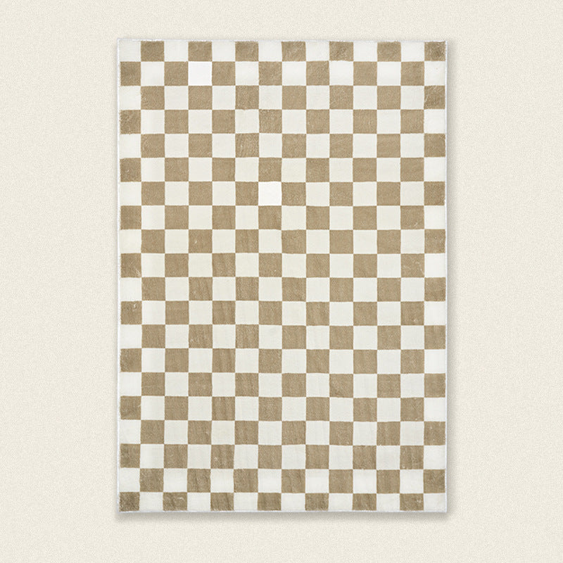 Retro Classic Checkerboard Vertigo Living Room Rug