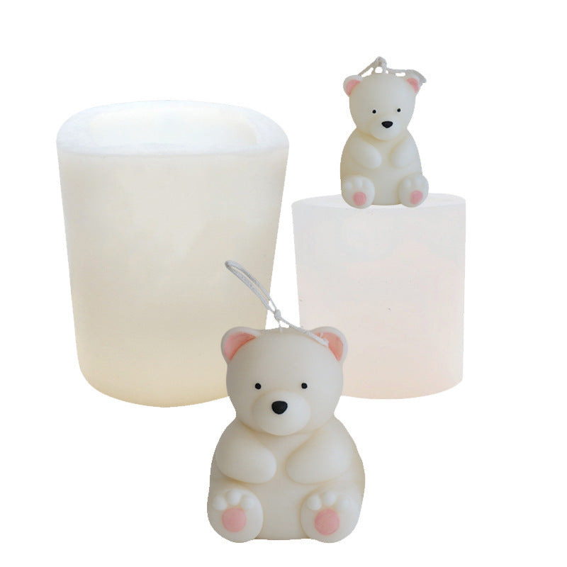 3D Size Bear Fragrance Candle Mold