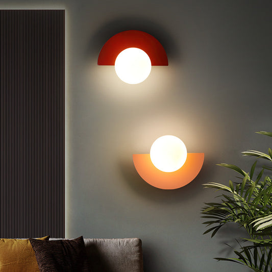 Simple Living Room Background Wall Colorful Wall Lamp