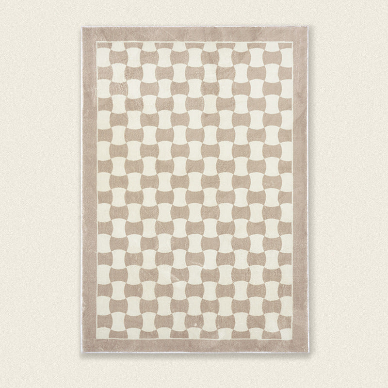 Retro Classic Checkerboard Vertigo Living Room Rug