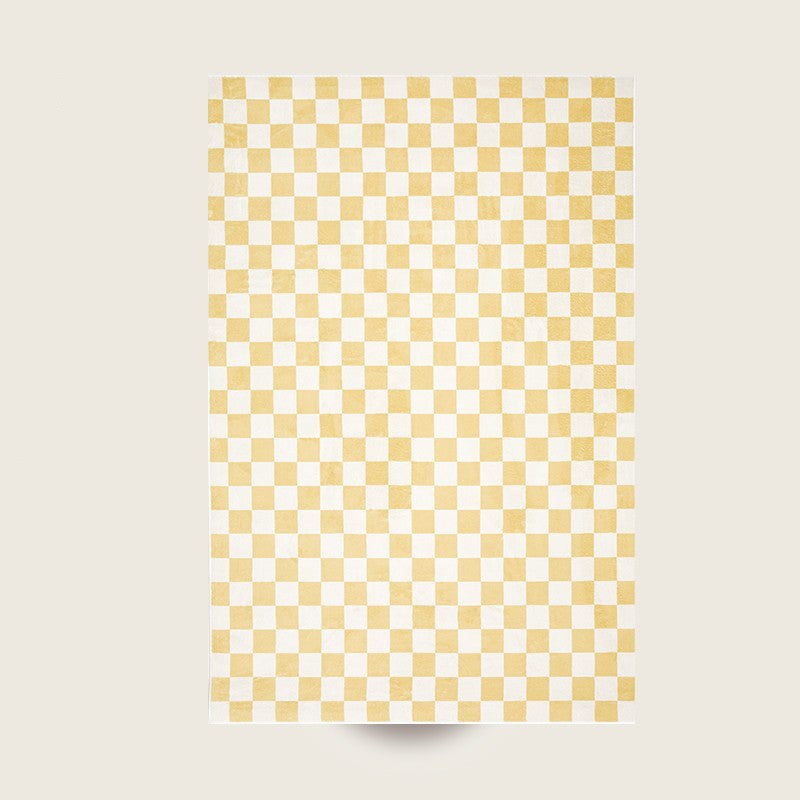 Retro Classic Checkerboard Vertigo Living Room Rug