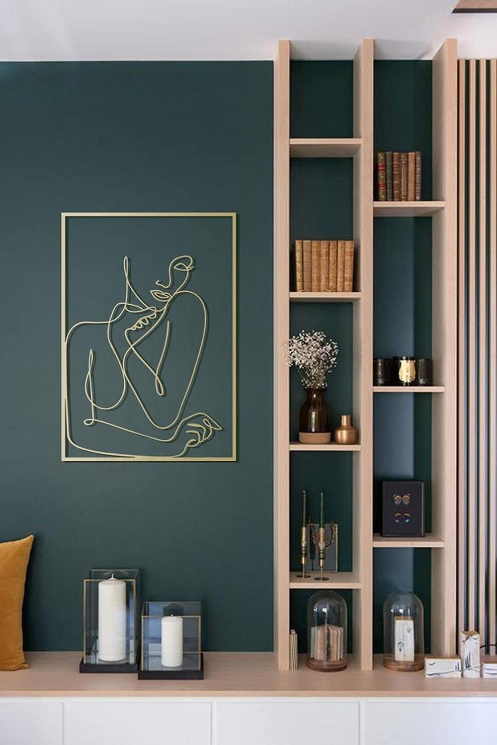 Female Line Art Acrylic Wall Decoration